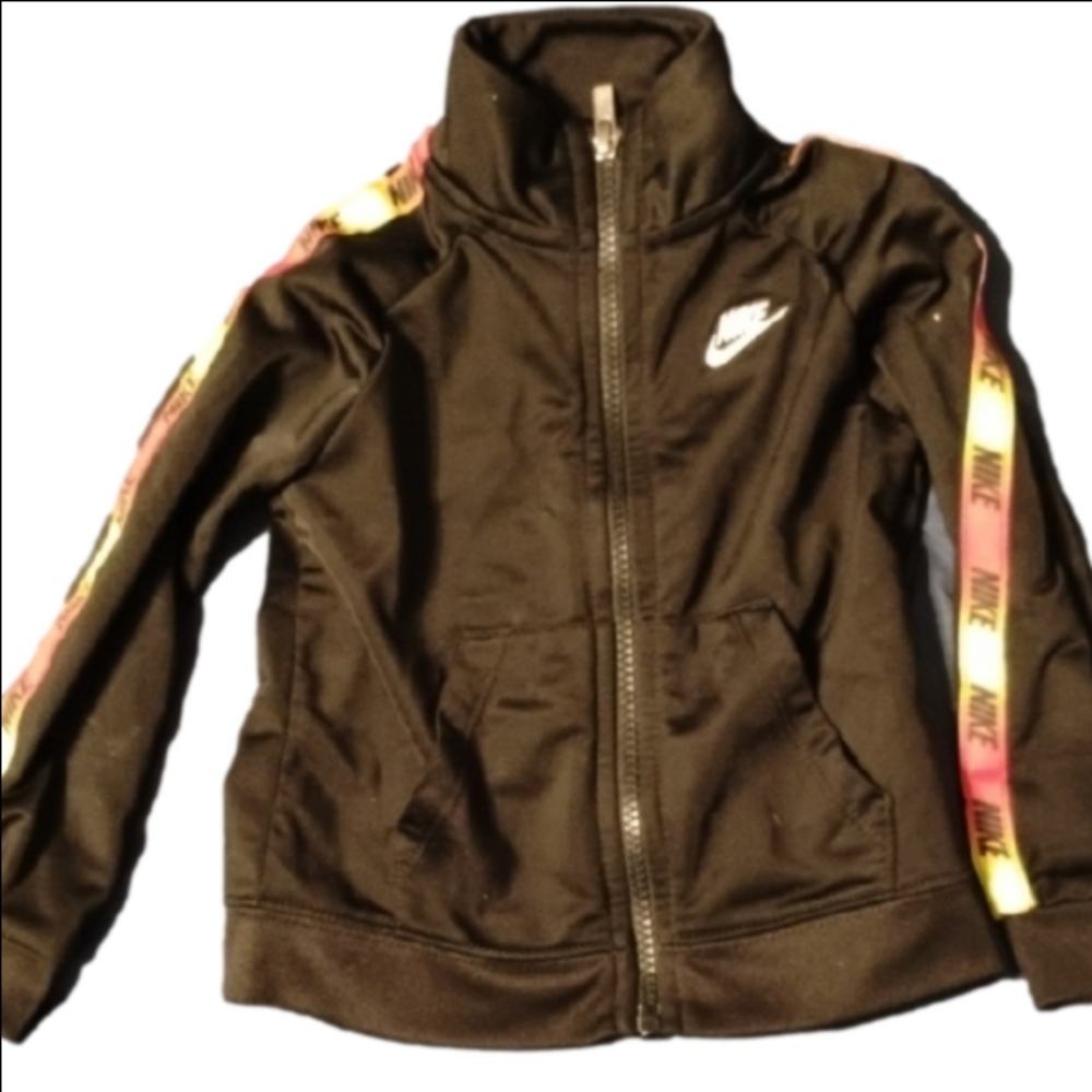 🚨5 For $25🚨Nike Kids Black Jacket with Red and Yellow Stripes